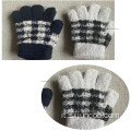 Mittens Guanti caldi a quadri in maglia invernale in spandex